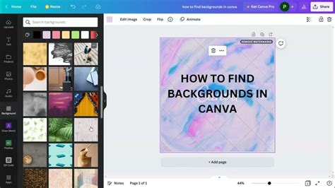 how to make a picture a background in canva