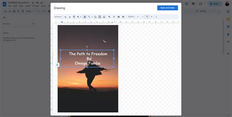 how to make a picture cover the whole page in google docs