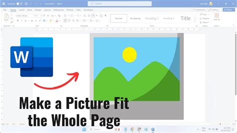 how to make a picture in word fit the whole page