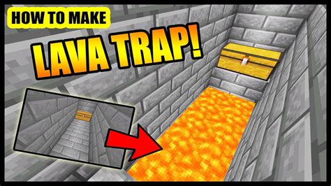 how to make a piston lava pit trap in minecraft