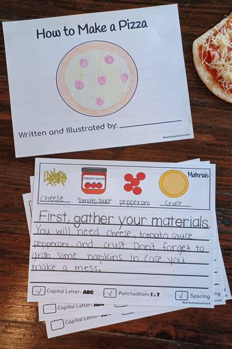 how to make a pizza writing