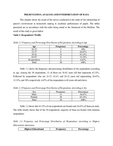 how to make a presentation analysis and interpretation of data