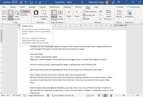 how to make a presentation from word document