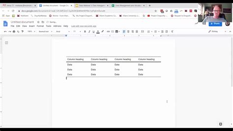 how to make a professional table in google docs