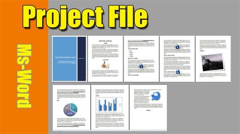 how to make a project file in ms word