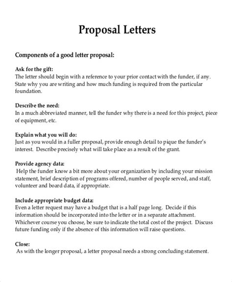 how to make a proposal letter for a project