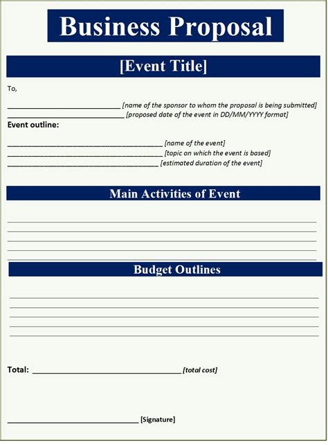 how to make a proposal template in word
