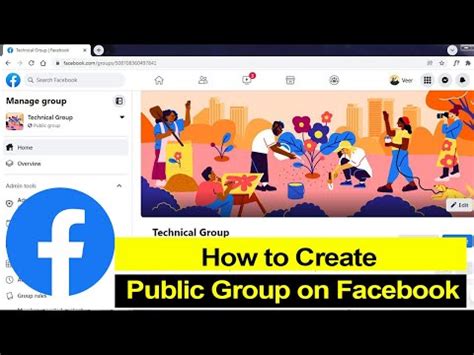 how to make a public group on fb