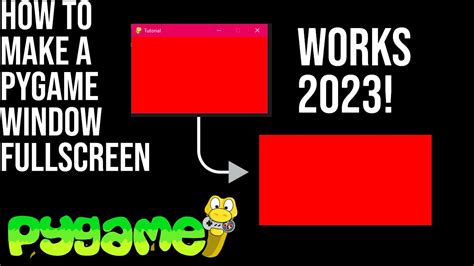 how to make a pygame window full screen