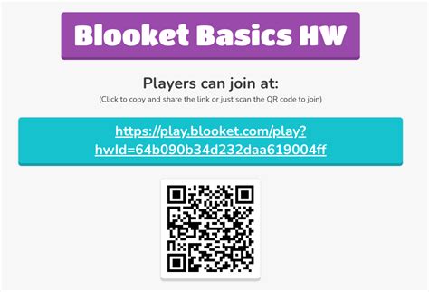 how to make a qr code for a blooket game