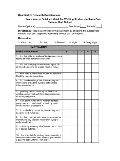 how to make a quantitative research questionnaire