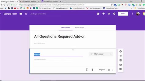 how to make a question required on google forms