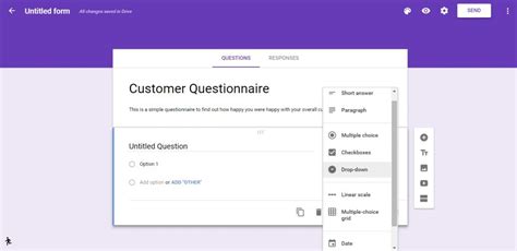 how to make a questionnaire google docs
