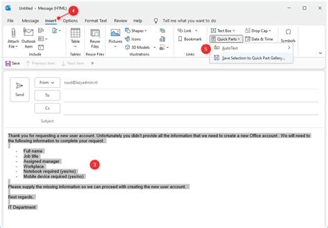 how to make a quick email