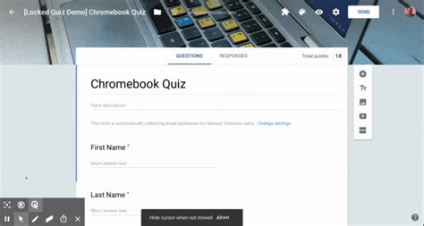 how to make a quiz locked on google forms