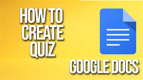 how to make a quiz on docs