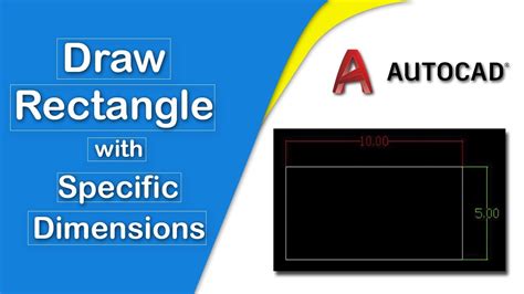 how to make a rectangle with specific dimensions in autocad