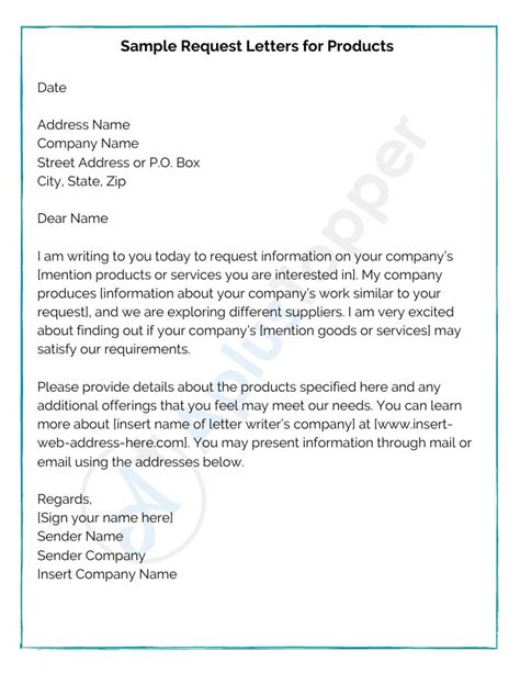 how to make a request letter to a company