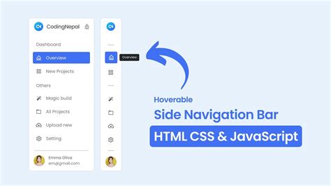 how to make a responsive sidebar in html