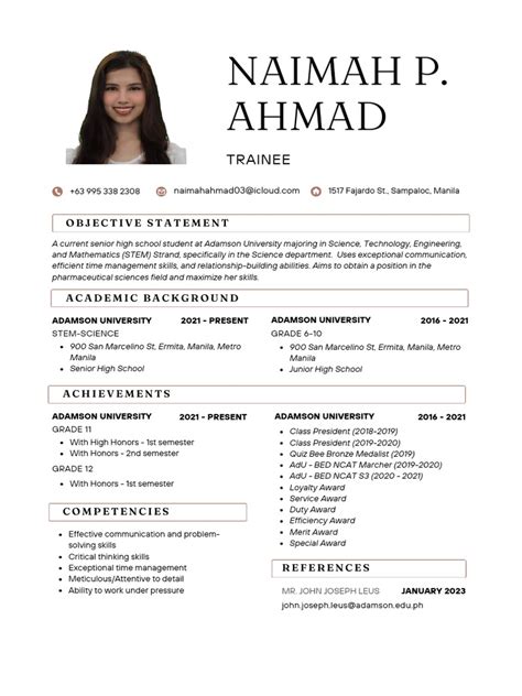 how to make a resume for work immersion