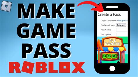 how to make a roblox game pass on your phone