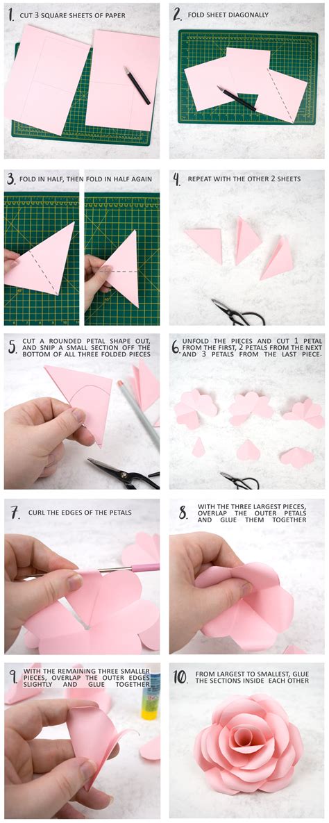 how to make a rose step by step