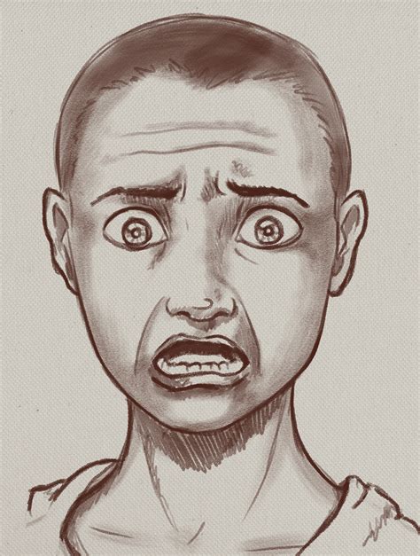 how to make a scared expression