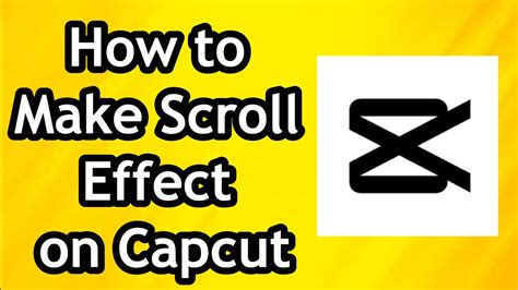 how to make a scrolling background in capcut