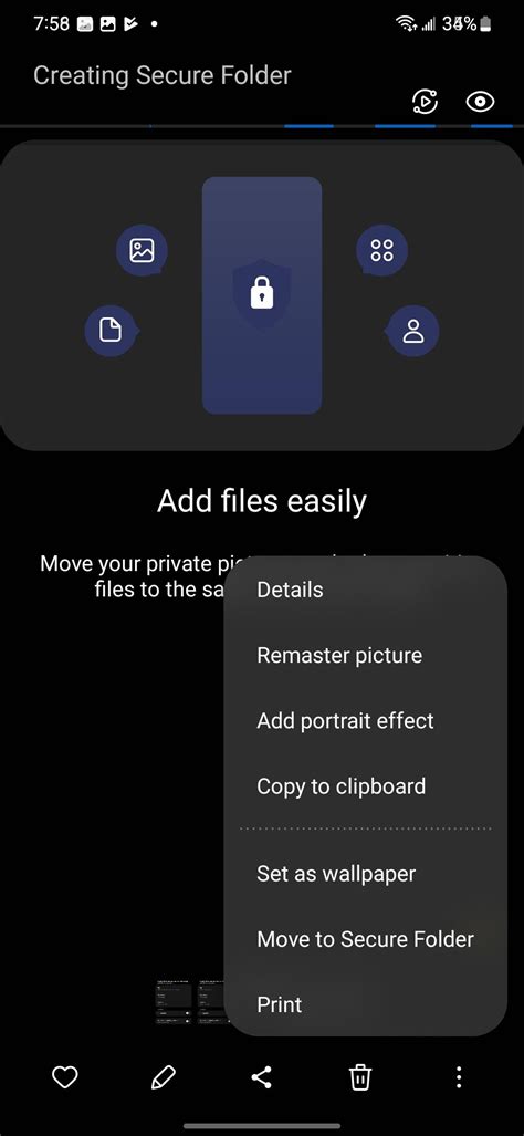 how to make a secure folder in gallery