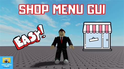 how to make a shop menu in roblox studio