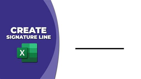 how to make a signature line in excel