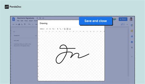 how to make a signature on a google doc