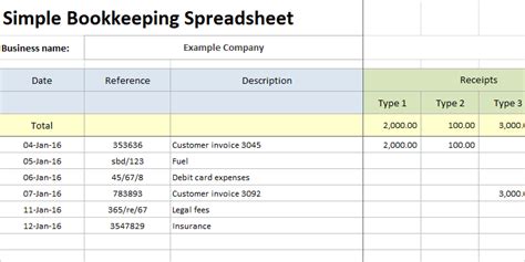 how to make a simple accounting spreadsheet