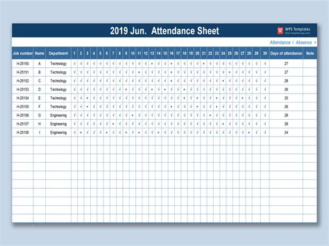 how to make a simple attendance sheet in excel