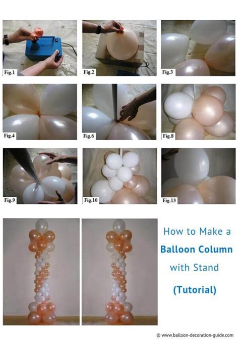 how to make a simple balloon column
