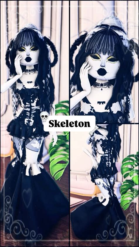 how to make a skeleton face in dti
