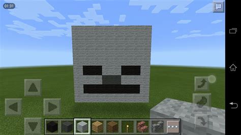 how to make a skeleton face in minecraft
