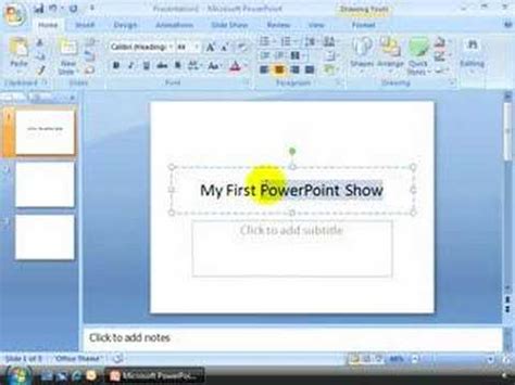 how to make a slideshow on microsoft word 2007