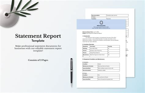 how to make a statement report