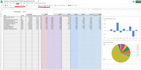 how to make a stock spreadsheet on excel
