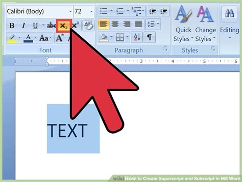 how to make a superscript in word