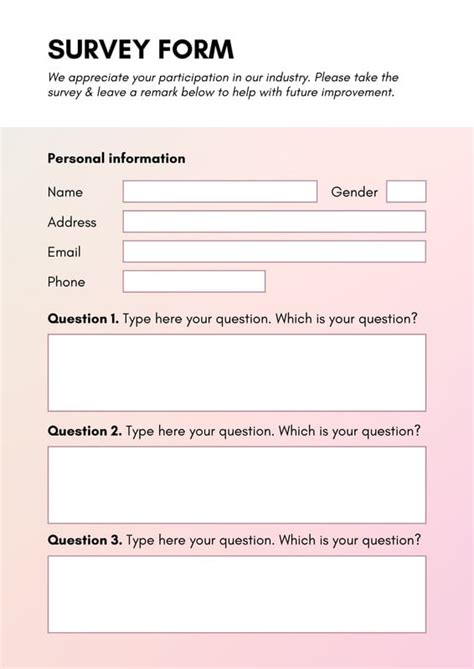 how to make a survey form for research
