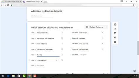 how to make a survey form on google docs