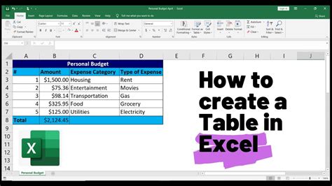 how to make a table in excel on iphone