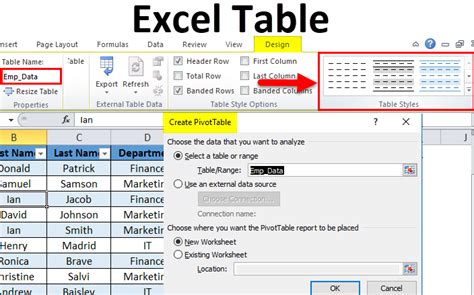 how to make a table in word from excel