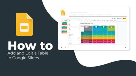 how to make a table on google slides