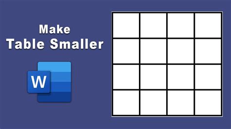 how to make a table smaller in word from excel