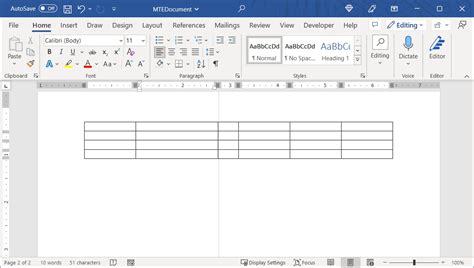 how to make a table wider in word
