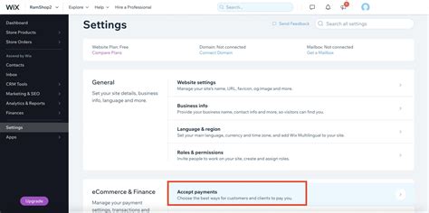 how to make a test payment on wix