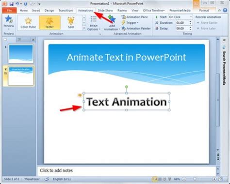how to make a text animation in powerpoint